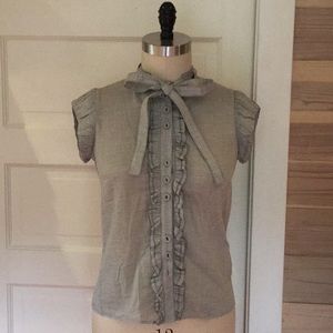 Dainty Cotton Gray Blouse